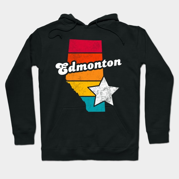 Edmonton Alberta Canada Vintage Distressed Souvenir Hoodie by NickDezArts